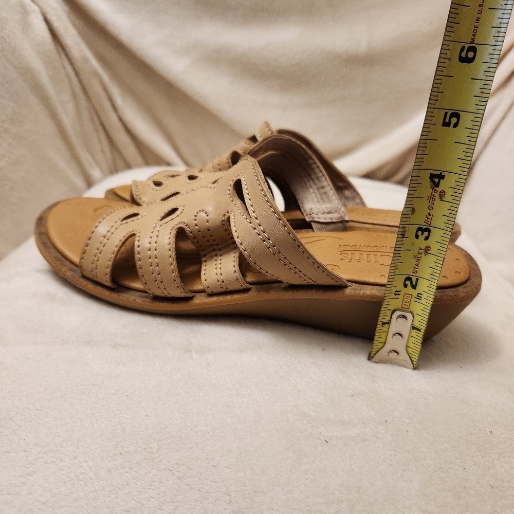 Cliffs by White Mountain Slide Sandals Women's 10M Cream - Picture 4 of 5